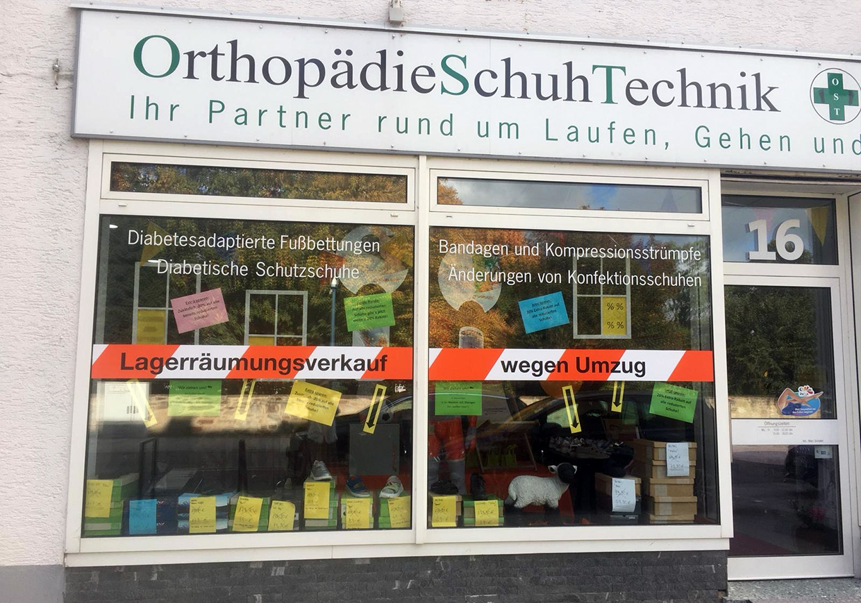 Schaufenster Oktober 2025 - Lagerräumung
